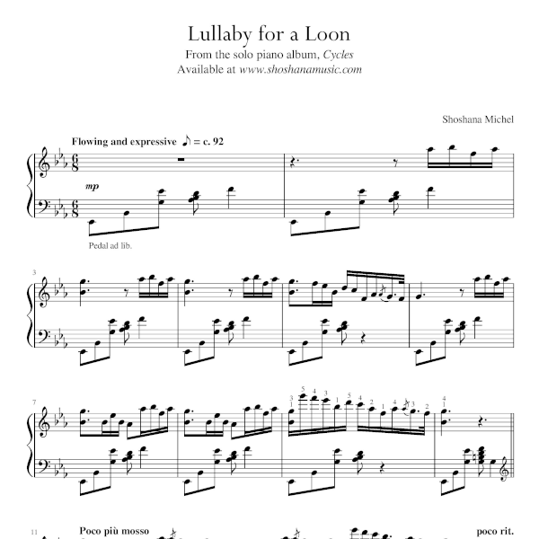 Lullaby for a Loon Sheet Music