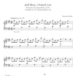 and then, i found you Sheet Music